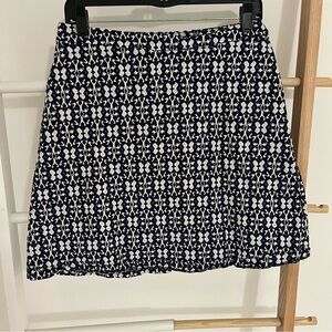 Margaret M size medium navy pattern elastic skirt